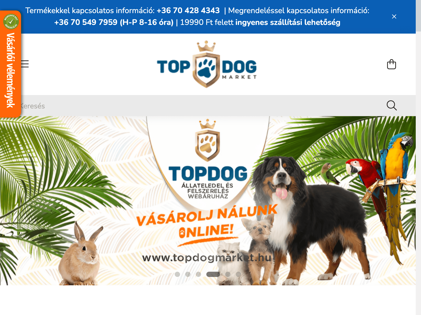 Website for Top Dog Market