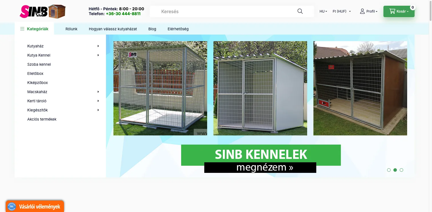 SINB Doghouse webáruház